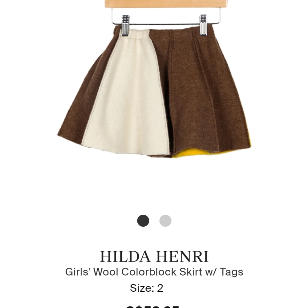 Hilda Henri wool color block skirt